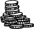 a stack of coins